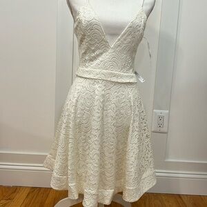 Windsor low v neck dress